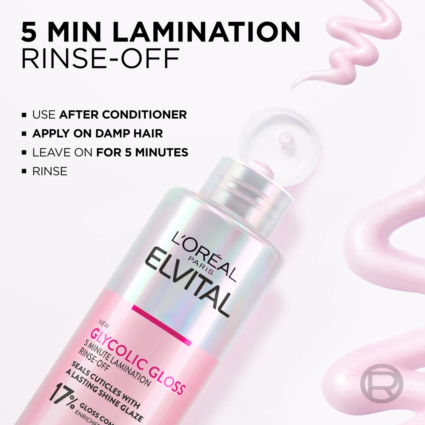 L'Oréal Paris Elvital Glycolic Gloss 5-Minute Lamination Rinse-Off  200 ml L'Oréal Paris