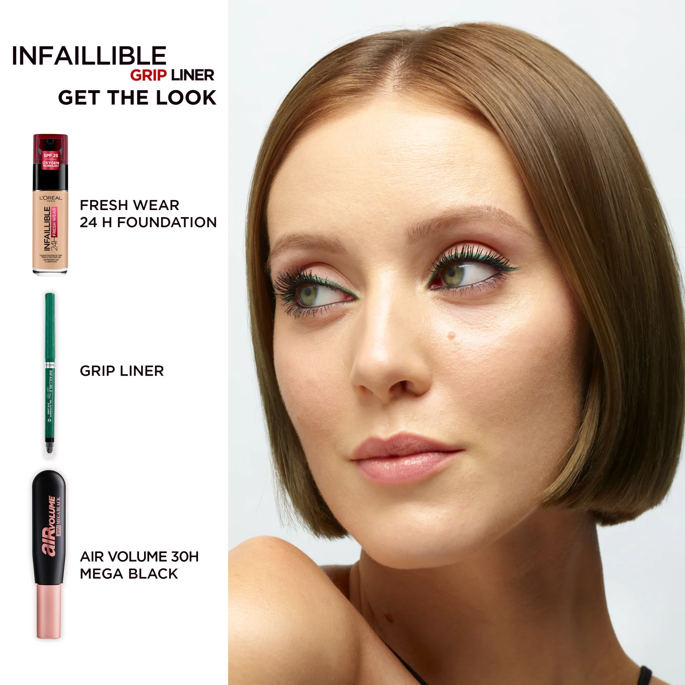 L'Oréal Paris Infaillible Grip 36H Gel Automatic Eyeliner Bronzed Espresso 12 0,32 g 01 Intense Black LOreal Paris