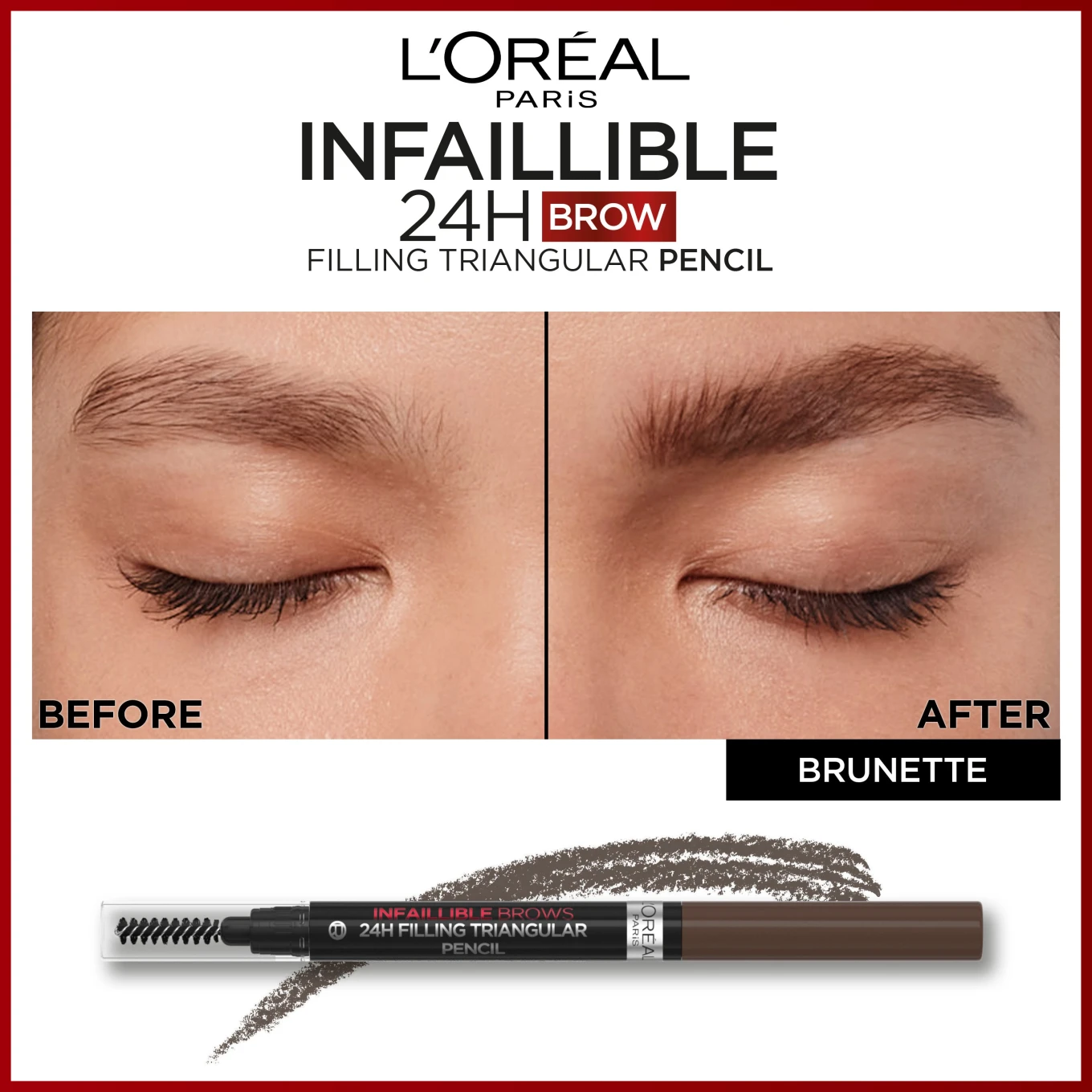 L'Oréal Paris Infaillible Brows 24H Filling Triangular Pencil Brunette 3.0 1 ml 3.0 Brunette LOreal Paris