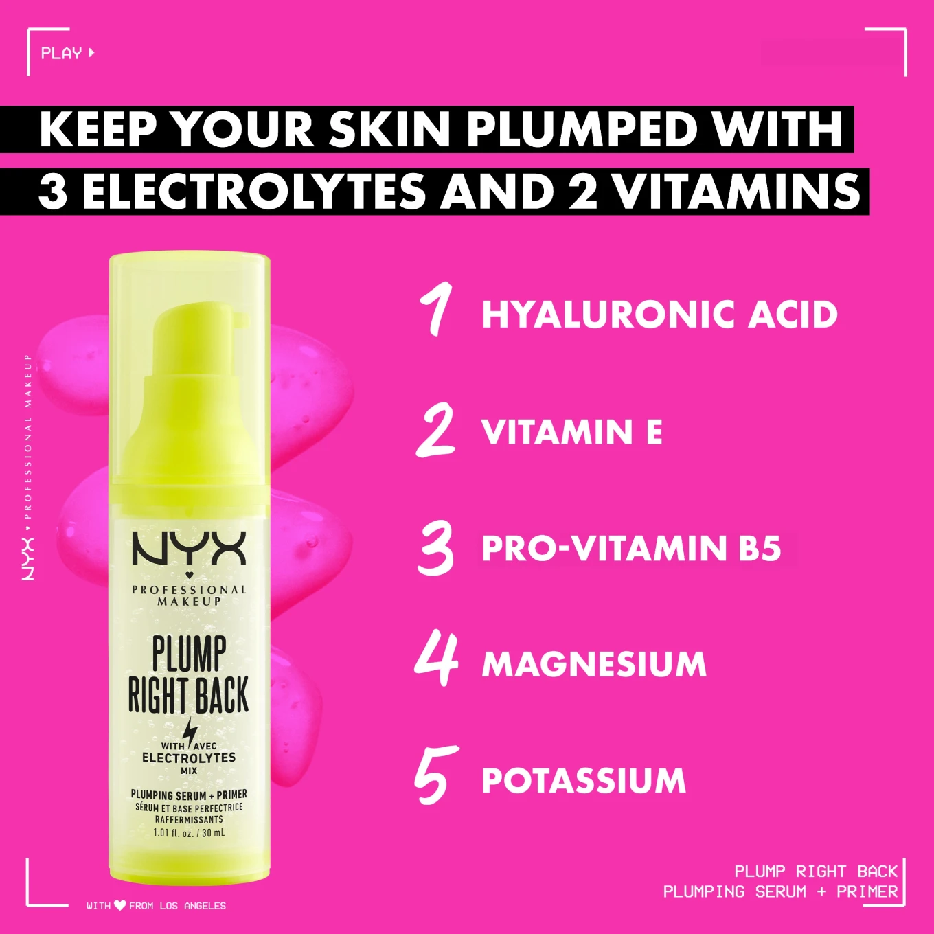 NYX Professional Makeup Plump Right Back Primer + Serum 1 30 ml NYX Professional Makeup