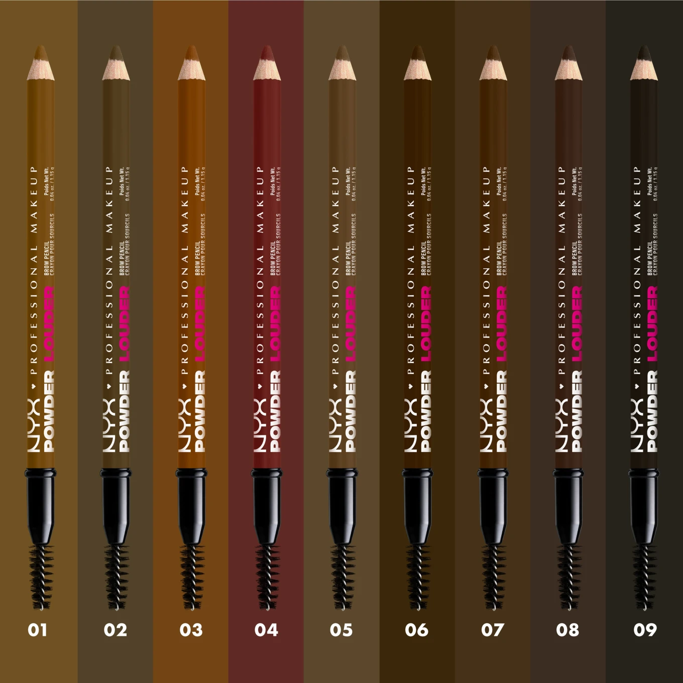 NYX Professional Makeup Powder Louder Ögonbrynspenna 16 g 09 Black NYX Professional Makeup