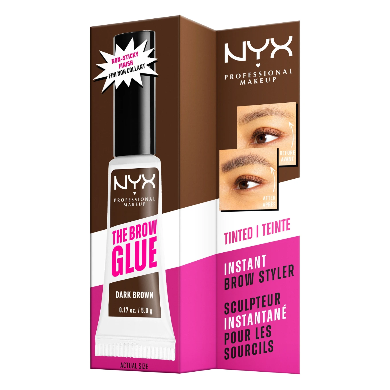 NYX Professional Makeup The Brow Glue Instant Styler 5 g 04 Dark Brown NYX Professional Makeup