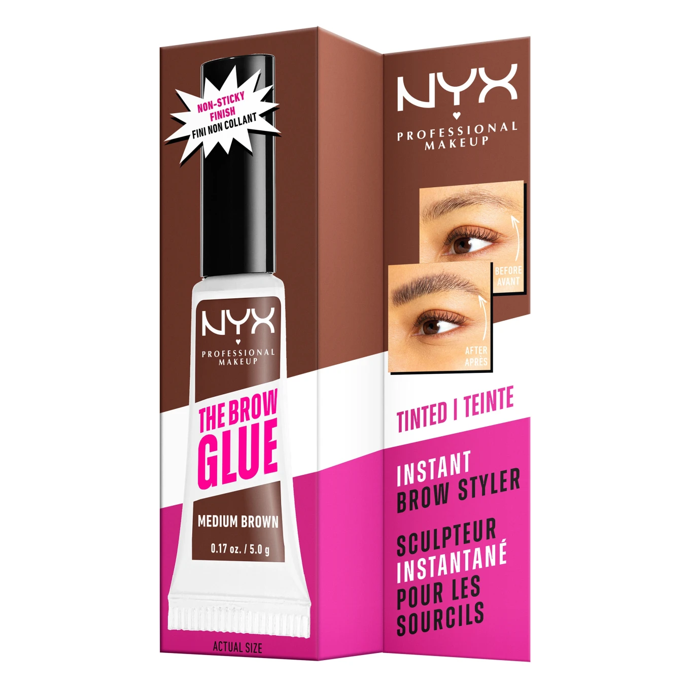 NYX Professional Makeup The Brow Glue Instant Styler 5 g 03 Medium Brown NYX Professional Makeup