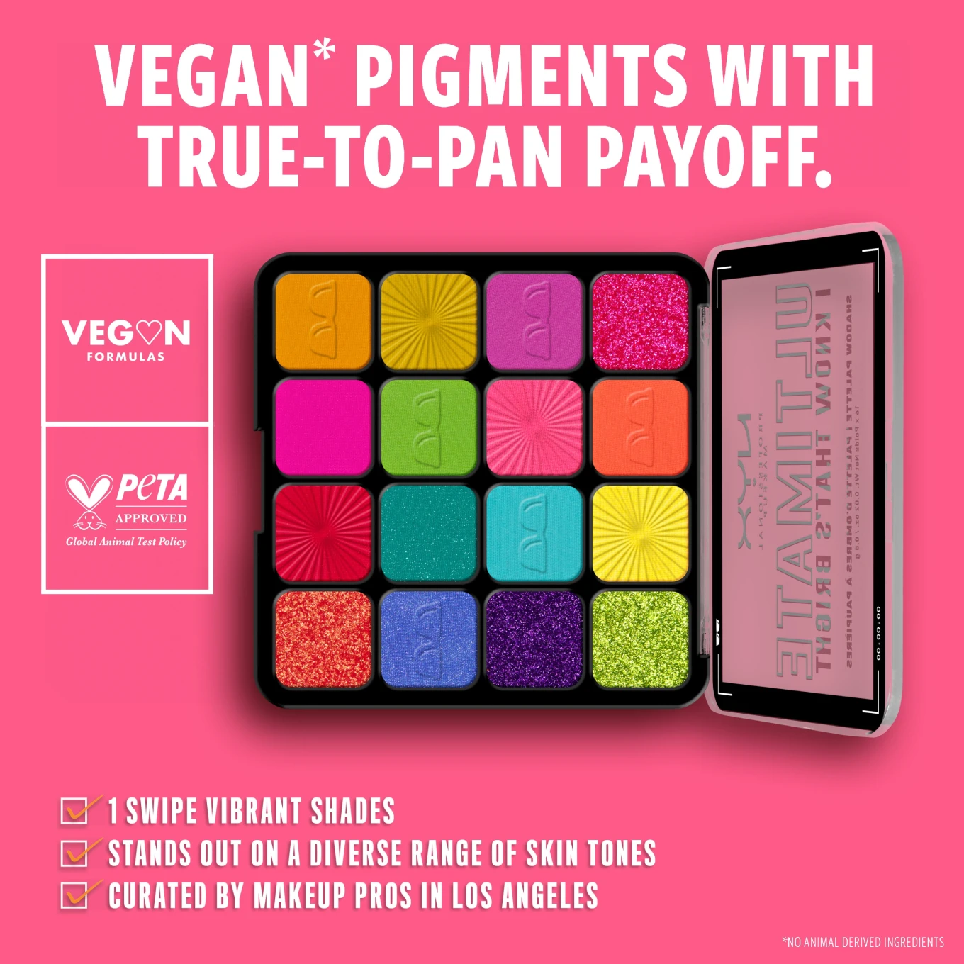 NYX Professional Makeup Ultimate Color Palette 16-Pan 16 x 0,8 g  04W I Know thats Bright NYX Professional Makeup