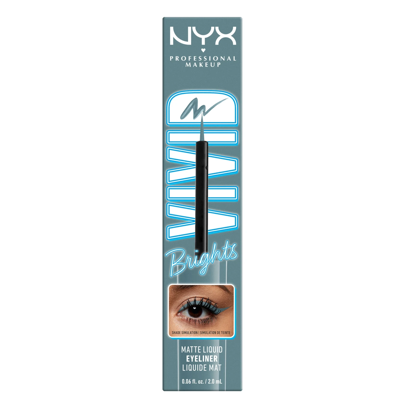 NYX Professional Makeup Vivid Bright Liquid Liner 2 ml 01 Cyan Simp NYX Professional Makeup