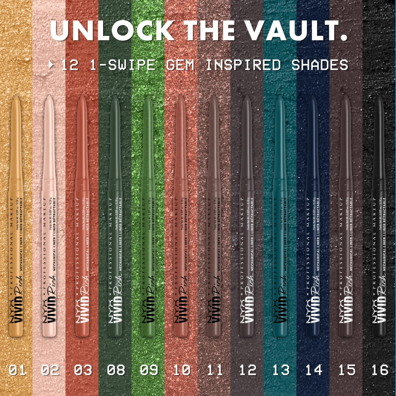 NYX Professional Makeup Vivid Rich Mechanical Liner 0,3 g 09 It's Giving Jade NYX Professional Makeup