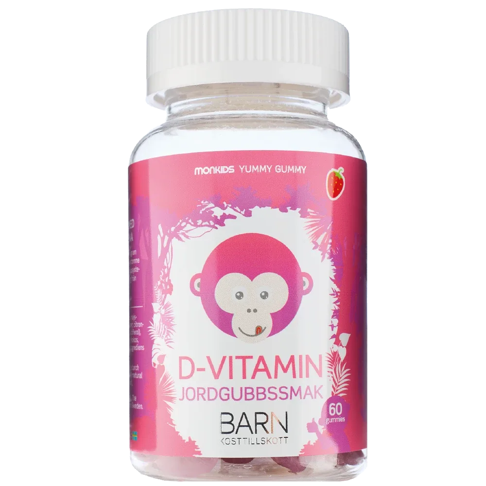 Monkids D-vitamin Barn Jordgubb 60 st Monkids