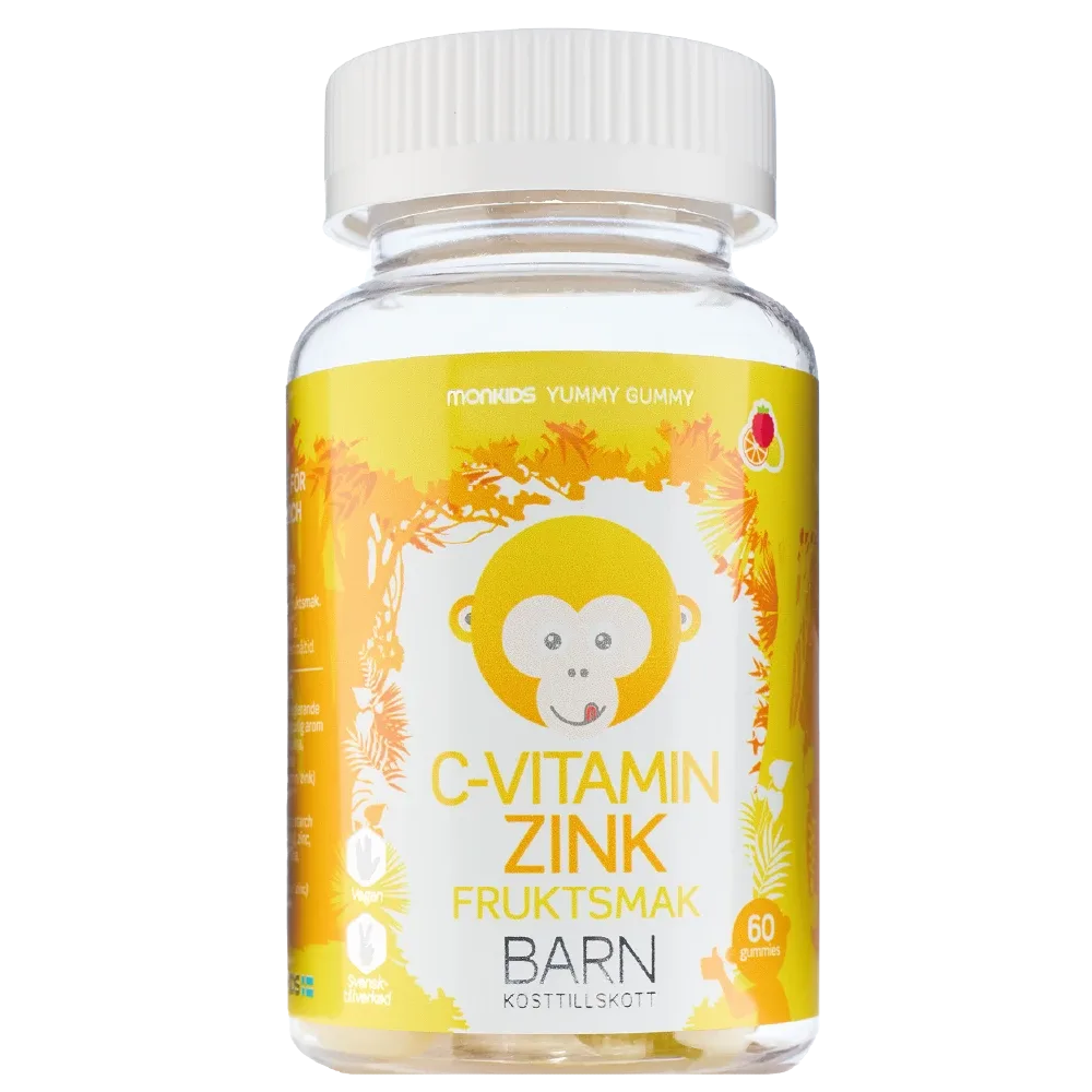 Monkids C-vitamin + Zink Fruktsmak 60 st Monkids