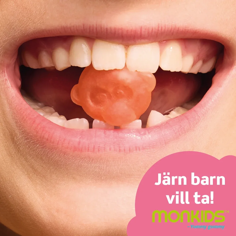 Monkids Järn Barn Persika 30 st Monkids