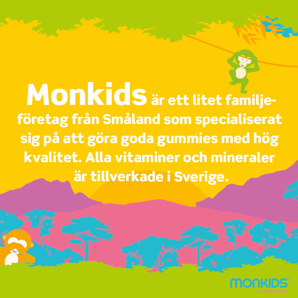 Monkids Multivitamin Barn Jordgubb 60 st Monkids