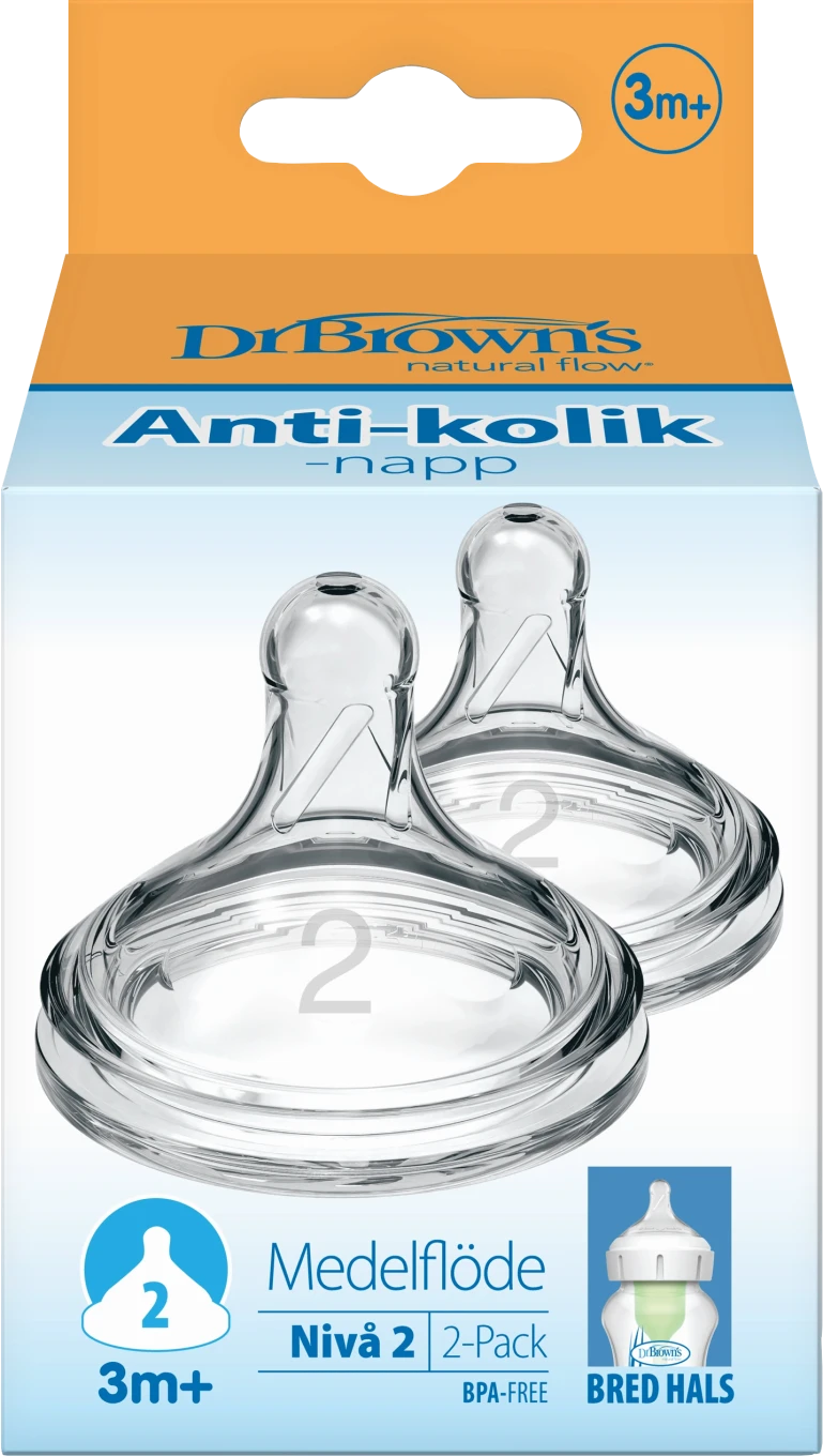 Dr. Brown's Opt+ WideNeck Dinapp Strl 2 2st Dr Browns