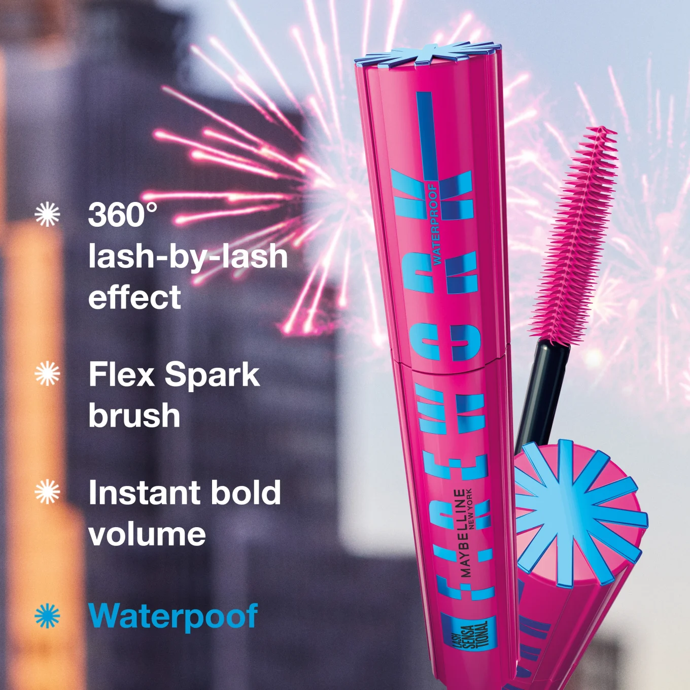 Maybelline New York Lash Sensational Firework Waterproof Mascara Very Black 8,8 ml Maybelline New York