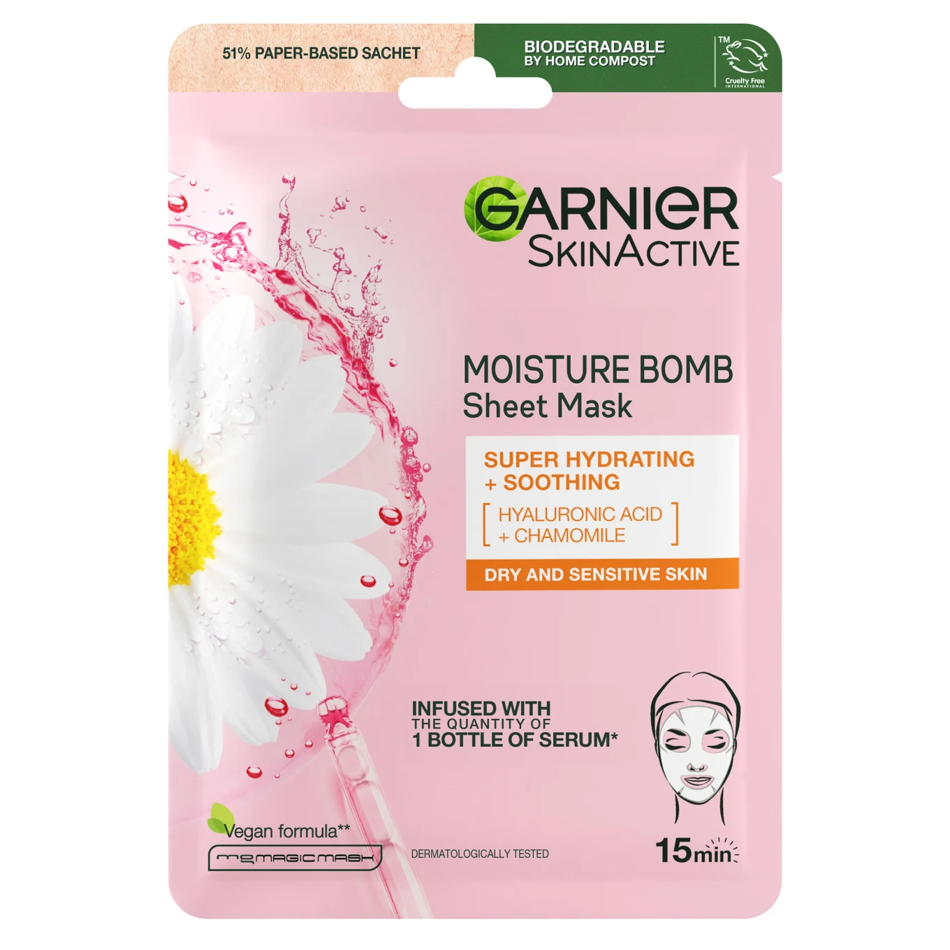 Garnier SkinActive Moisture Bomb Super Hydrating & Soothing Sheet Mask 28 g Garnier