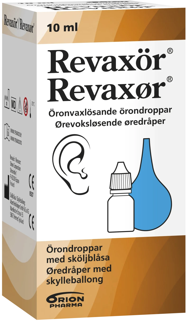 Revaxör Örondroppar med sköljblåsa 10 ml Revaxör