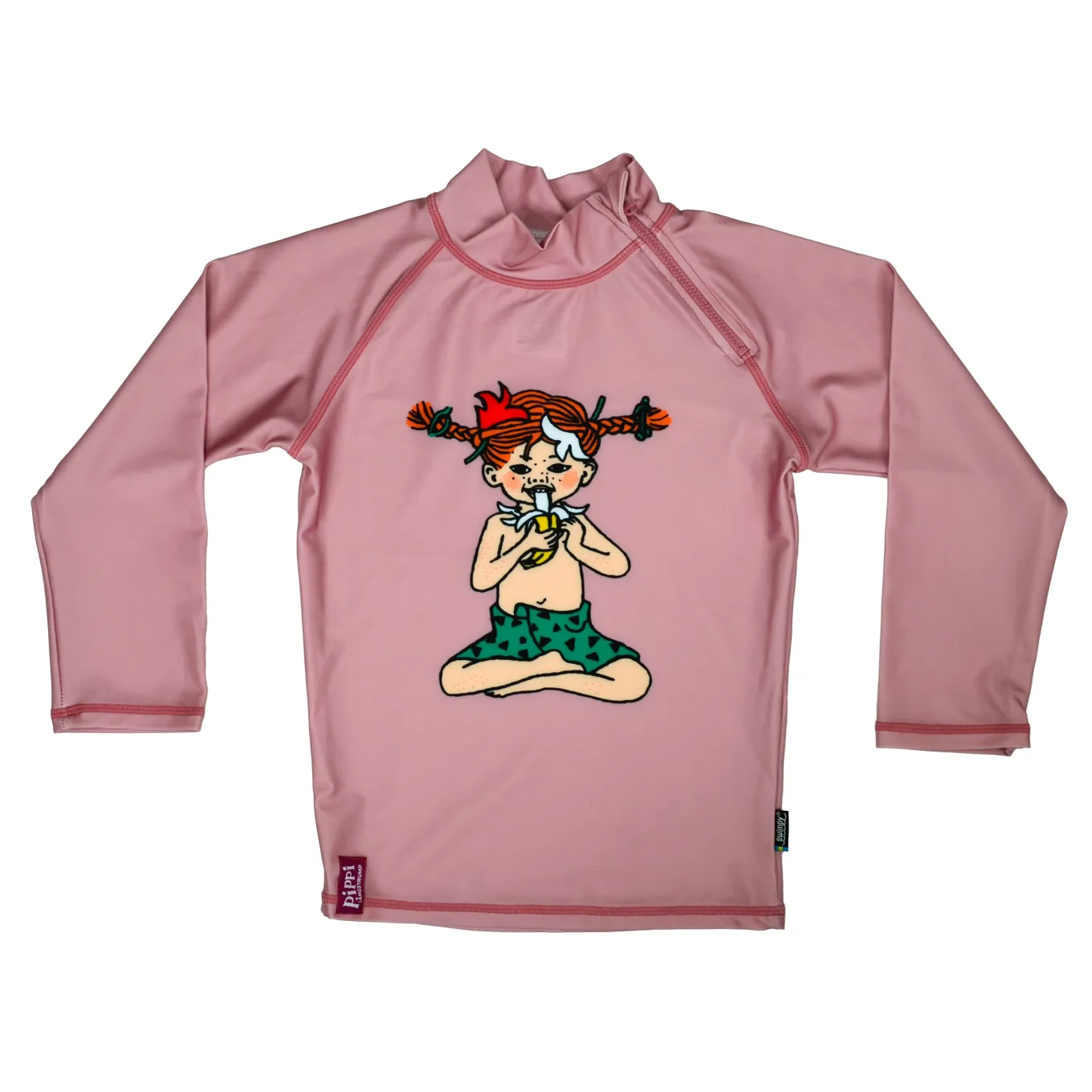 Swimpy UV-tröja Pippi Söderhavet Rosa  110-116 Swimpy