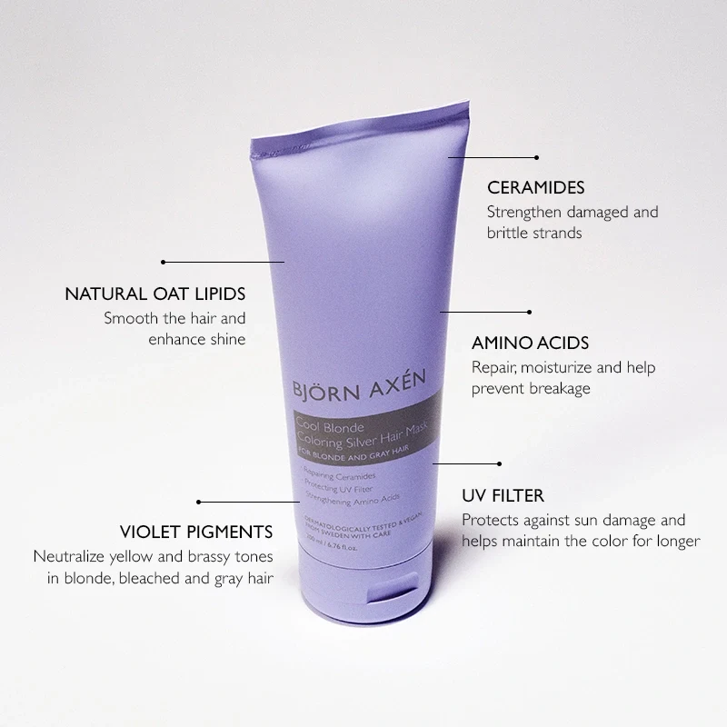 Björn Axén Cool Blonde Coloring Silver Hair Mask 200 ml Björn Axén