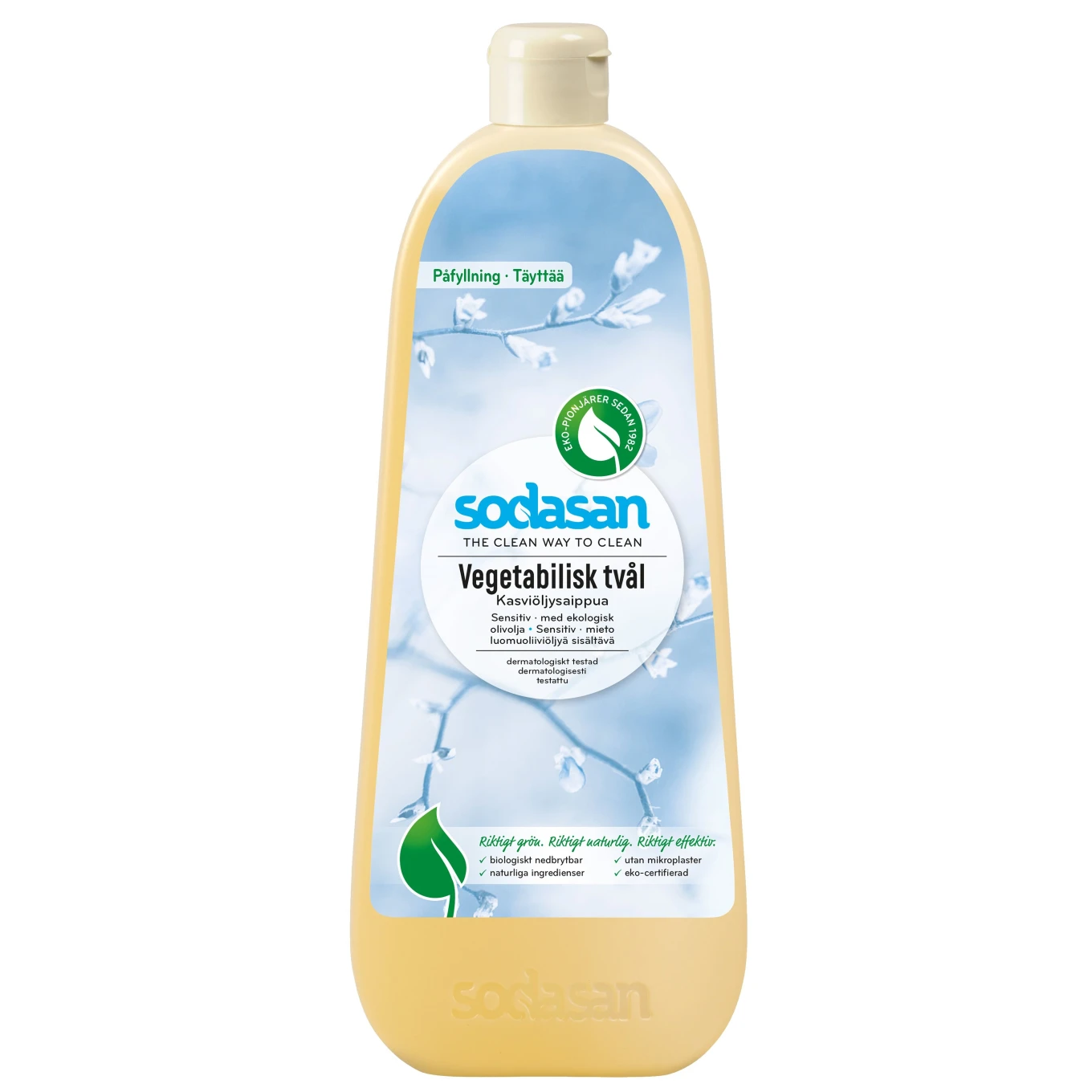 Sodasan Ekologisk Tvål Sensitiv Refill 1000 ml Sodasan