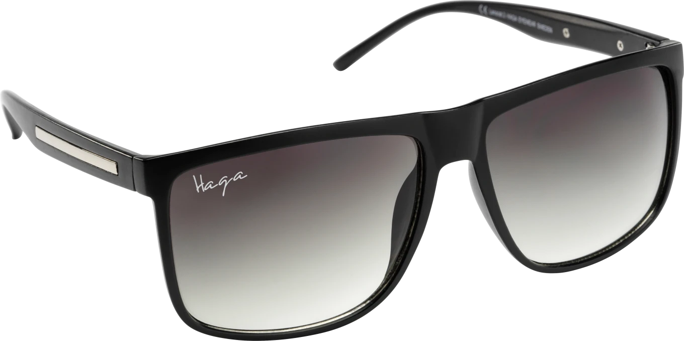 Haga Eyewear Boston Matt Black Green Gradient lens Haga Optik