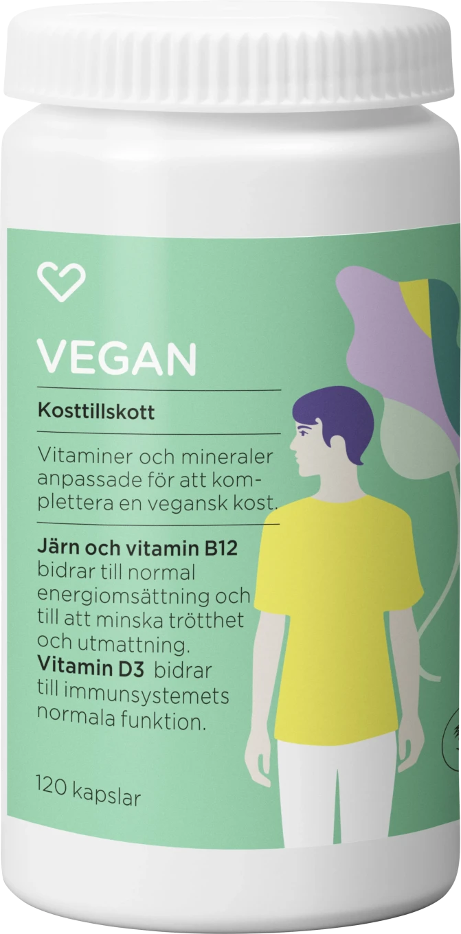 Hjärtats Multivitamin Vegan Kapsel 120st Hjärtats