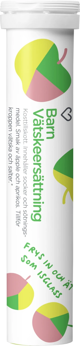 Hjärtats Barn Vätskeersättning Äpple & Aprikos 20 st Hjärtats