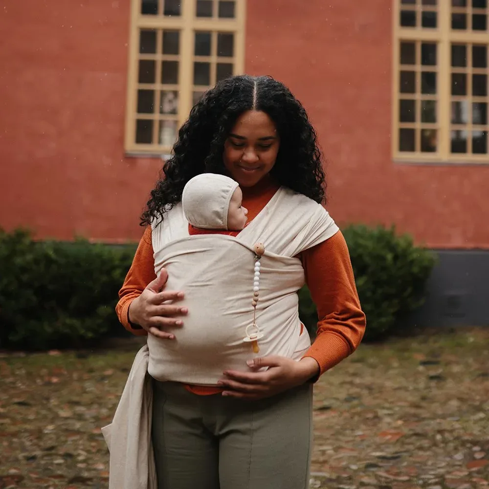 Mushie Pacifier Clip Eva White Mushie