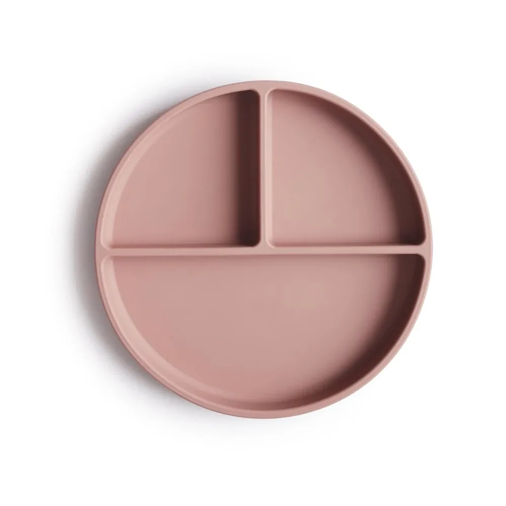 Mushie Silicone Suction Plate Blush Mushie
