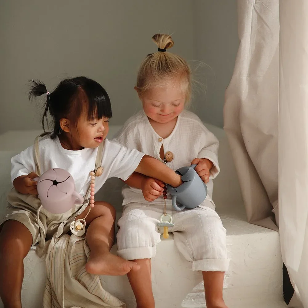 Mushie Snack Cup Cambridge Blue Mushie