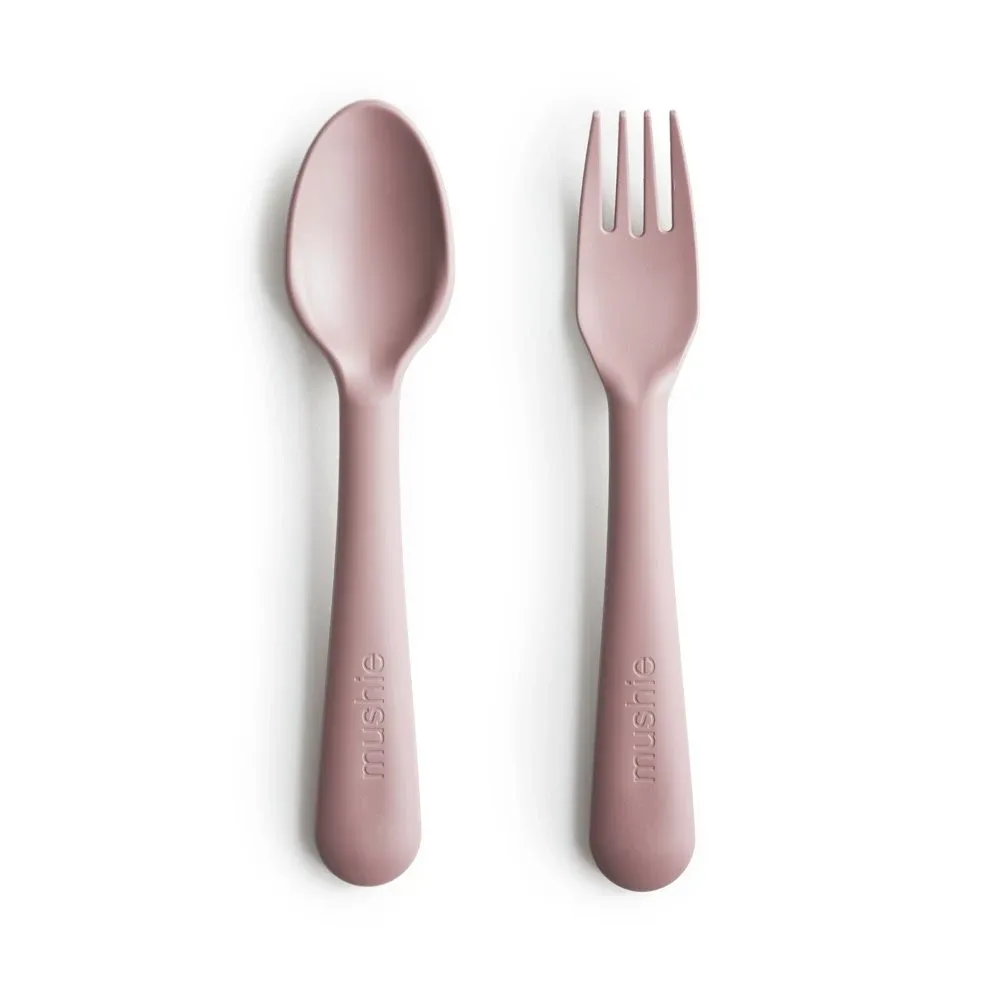Mushie Fork & Spoon Blush Mushie