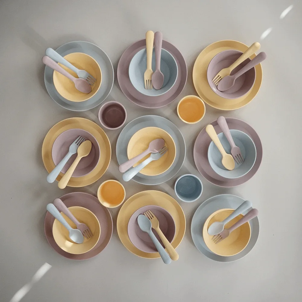 Mushie Fork & Spoon Ivory Mushie