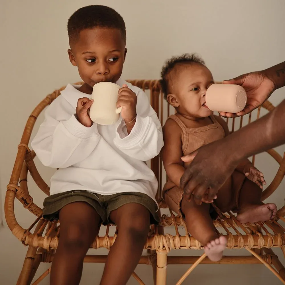 Mushie Silicone Training Cup + Straw 175 ml Shifting Sand Mushie