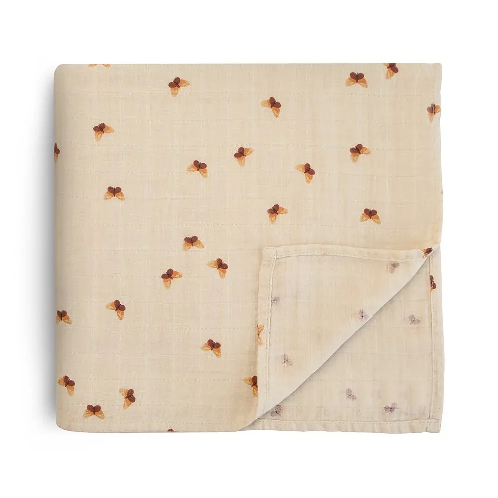 Mushie Muslin Swaddle Butterflies Mushie