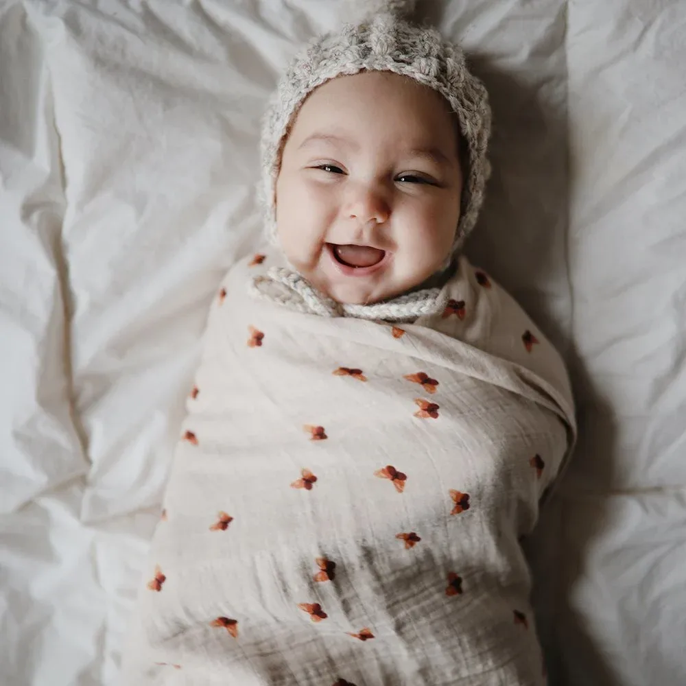 Mushie Muslin Swaddle Butterflies Mushie