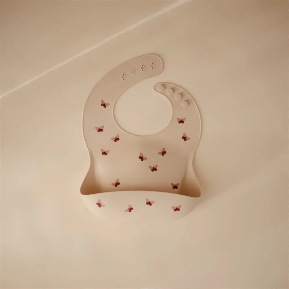 Mushie Silicone Bib Butterflies Mushie