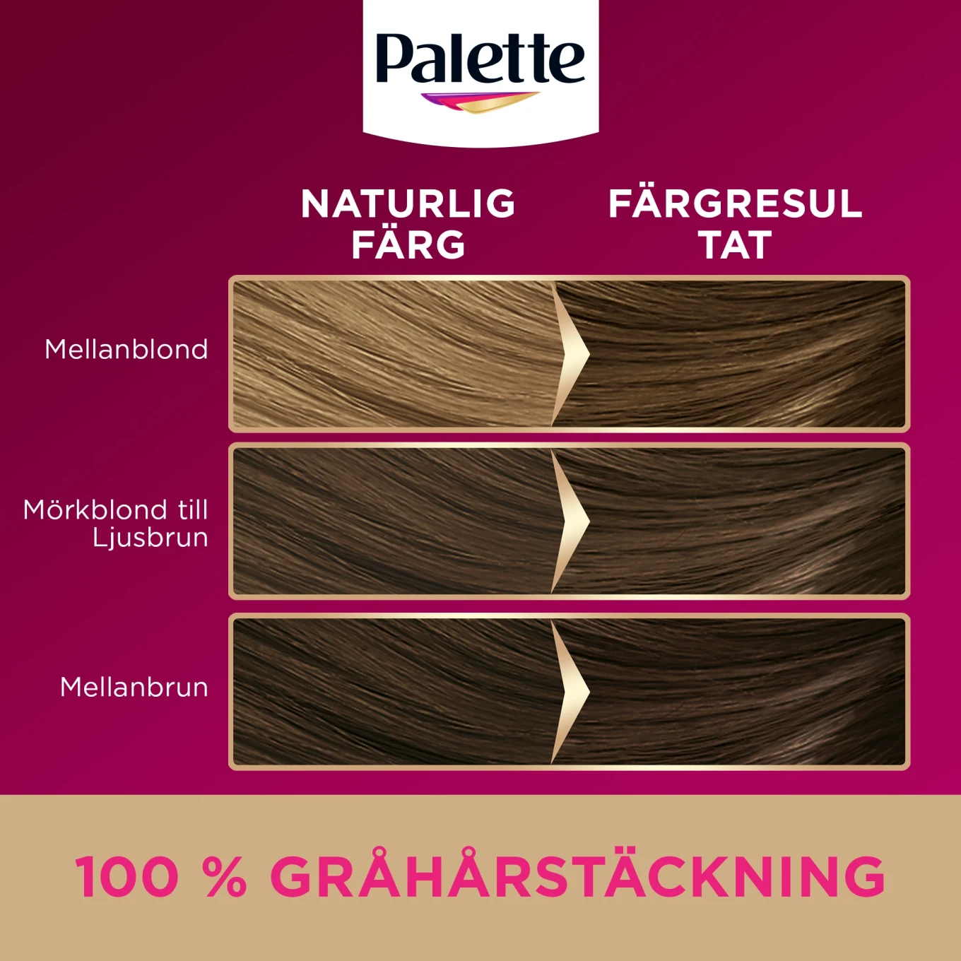 Palette Intensive Creme Coloration 6-0 Ljusbrun Palette