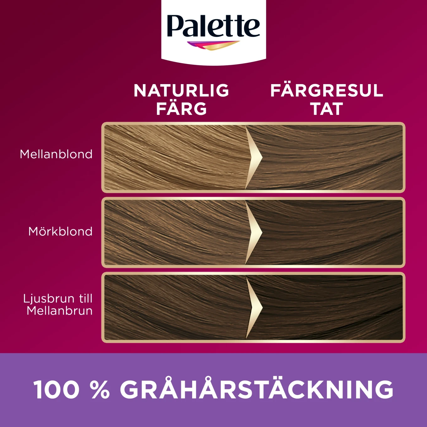 Palette Intensive Creme Coloration 7-36 Sval Ljusbrun Palette