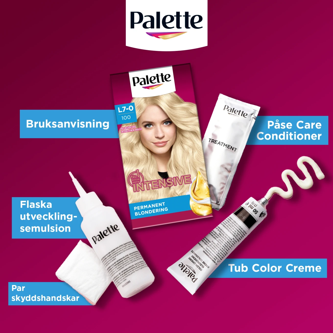 Palette Intensive Creme Coloration L7-0 Intensivblond Palette