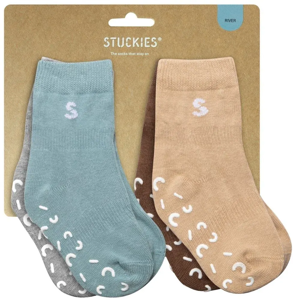 STUCKIES Strumpor i bomull River 4-pack 19/21 STUCKIES
