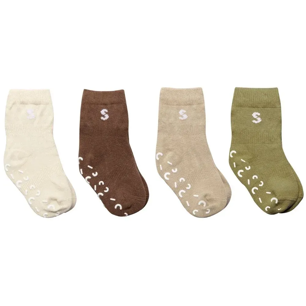 STUCKIES Strumpor i bomull Earth 4- pack 25/27 STUCKIES