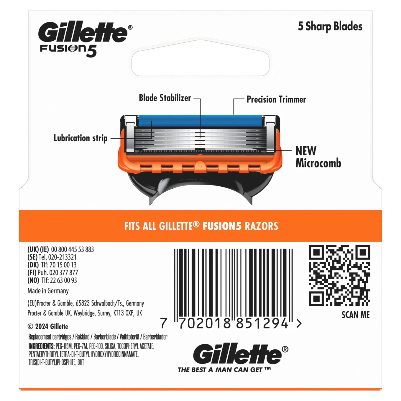 Gillette Fusion5 Manual 4 st Gillette