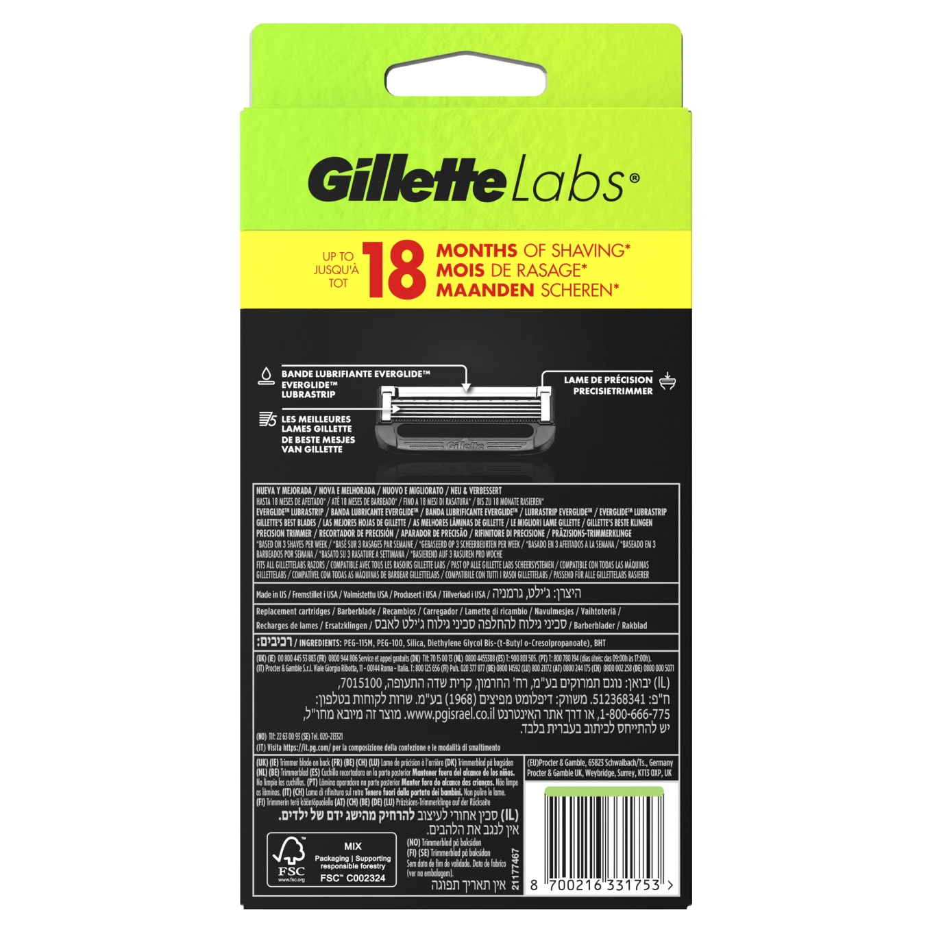 Gillette Labs Large Pack 9 st Gillette Labs