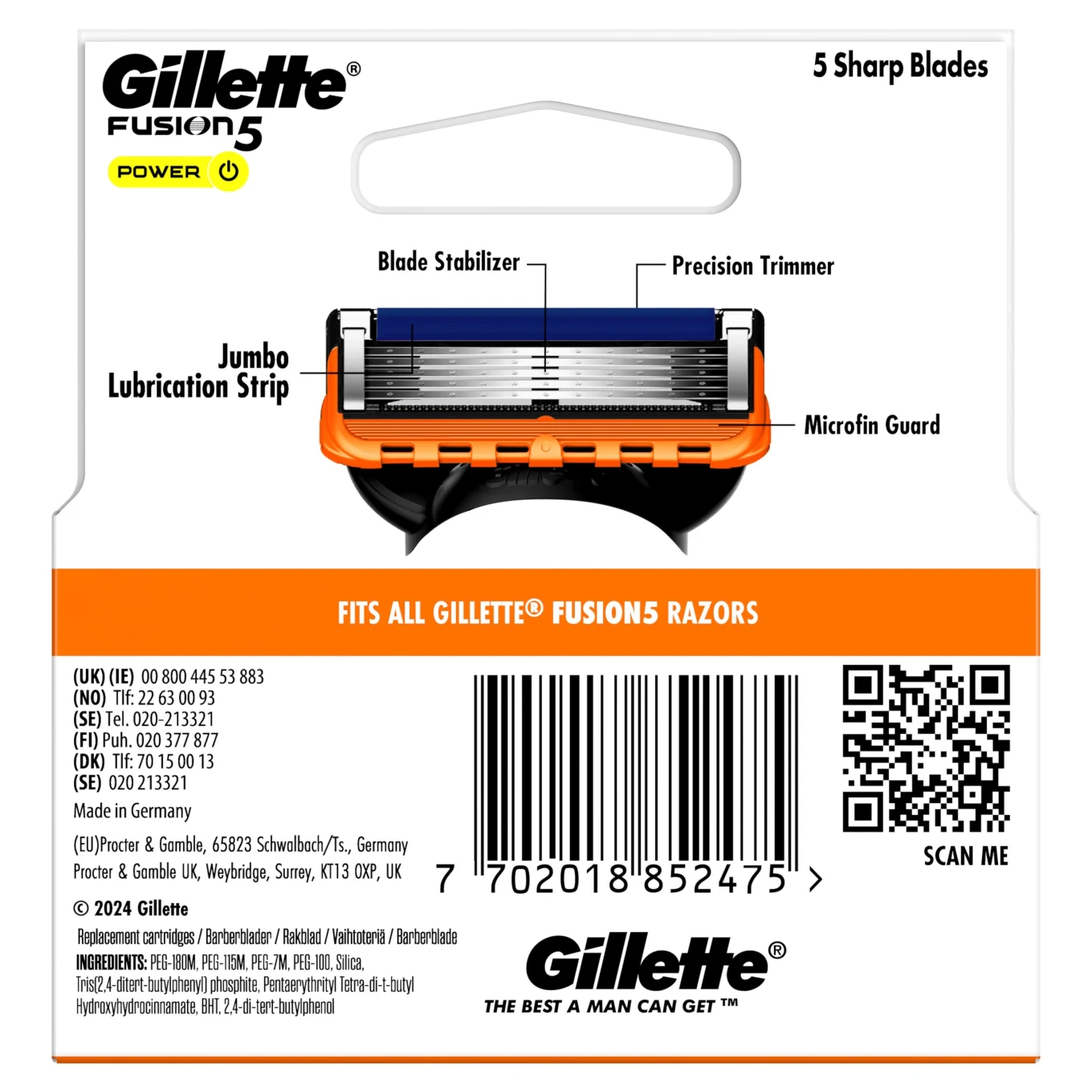 Gillette Fusion5 Power 4 st Gillette