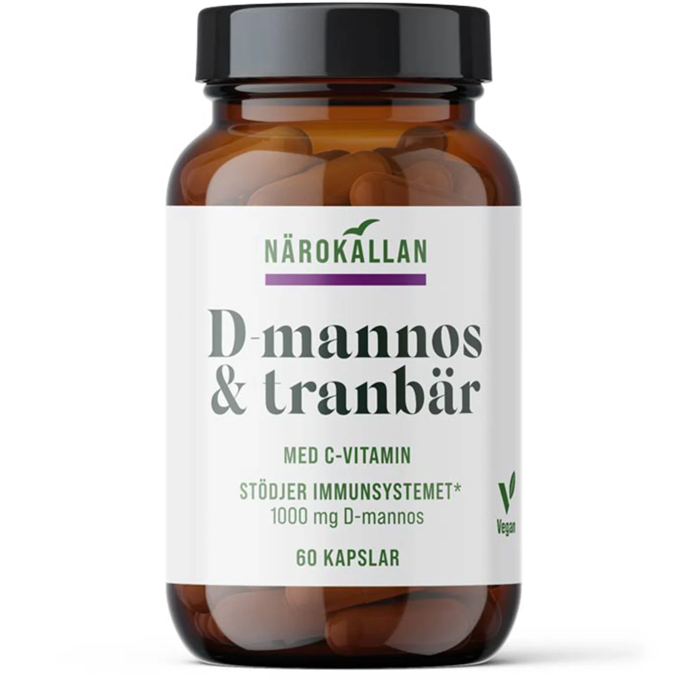 Närokällan D-Mannos + Tranbär 60 kapslar Närokällan