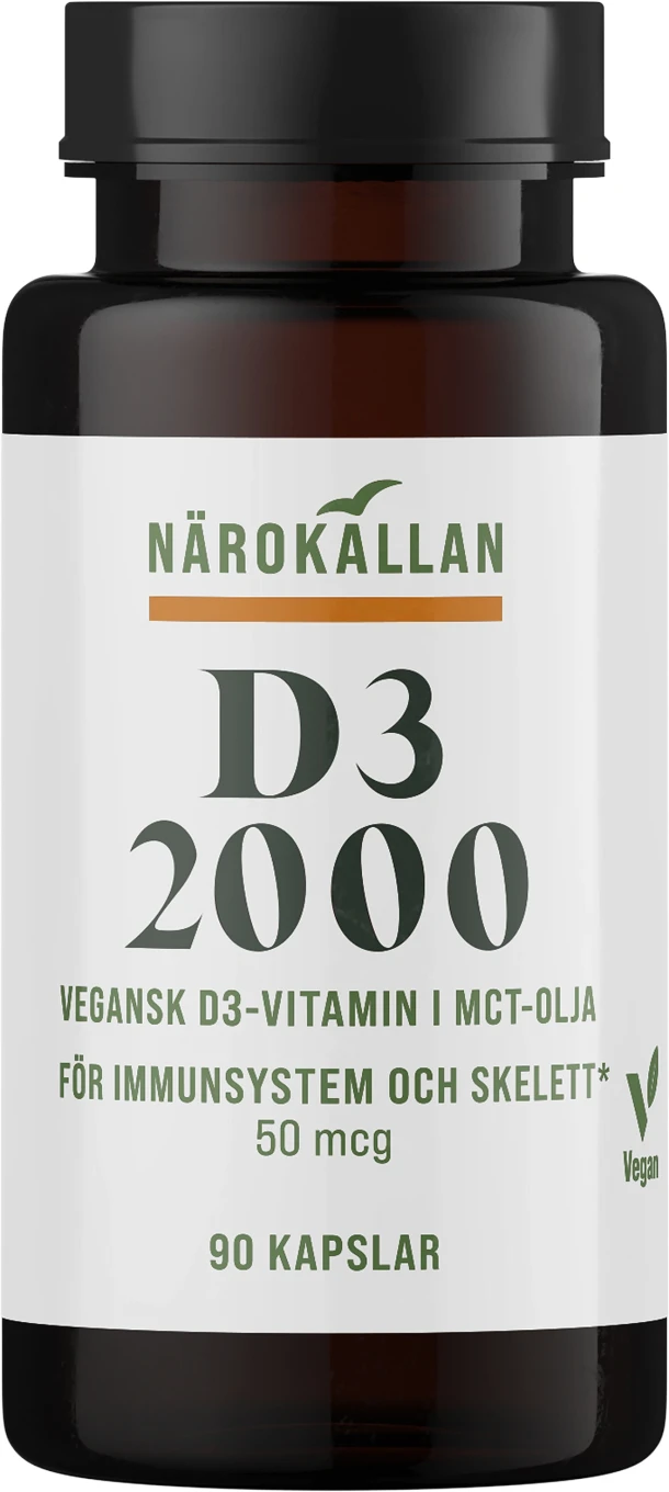 Närokällan D3 2000 Vegan 90 kapslar Närokällan