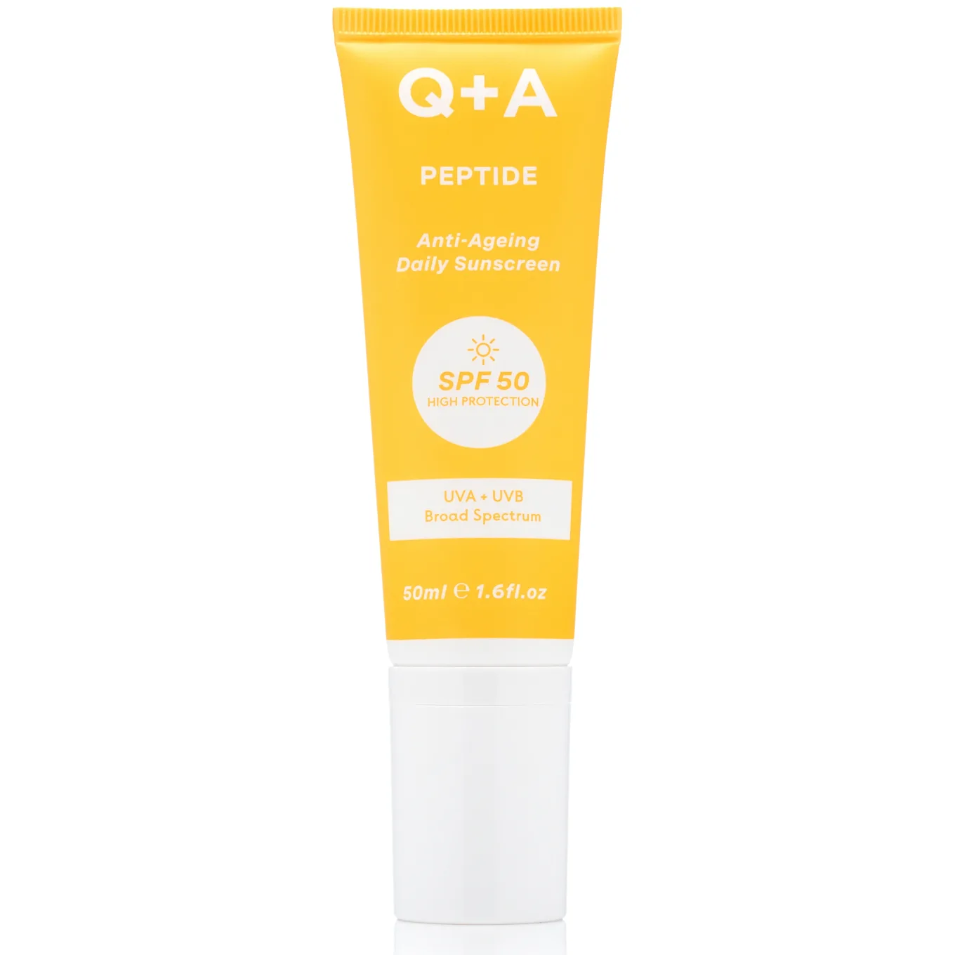 Q+A Peptide Sunscreen SPF 50, 50 ml Q+A