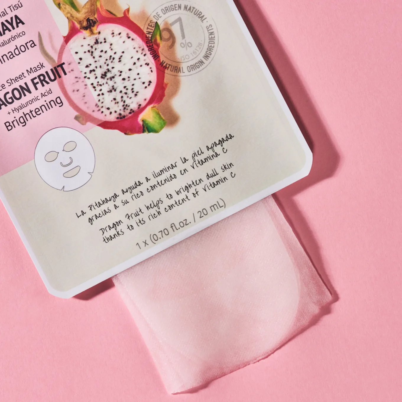 Iroha Nature Brightening Dragon Fruit Face Sheet Mask 20 ml Iroha Nature