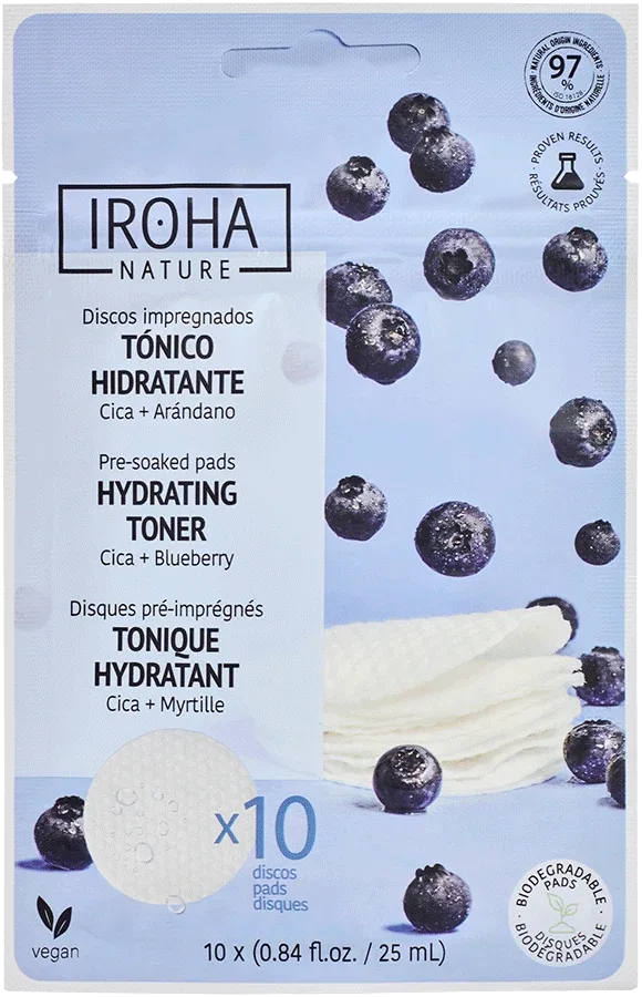 Iroha Nature Hydrating Toner Pads Cica + Blueberry Iroha Nature