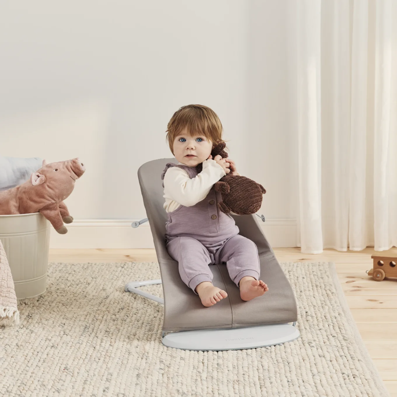BabyBjörn Babysitter Bliss Vävd Klassisk Quilt Sandgrå BabyBjörn
