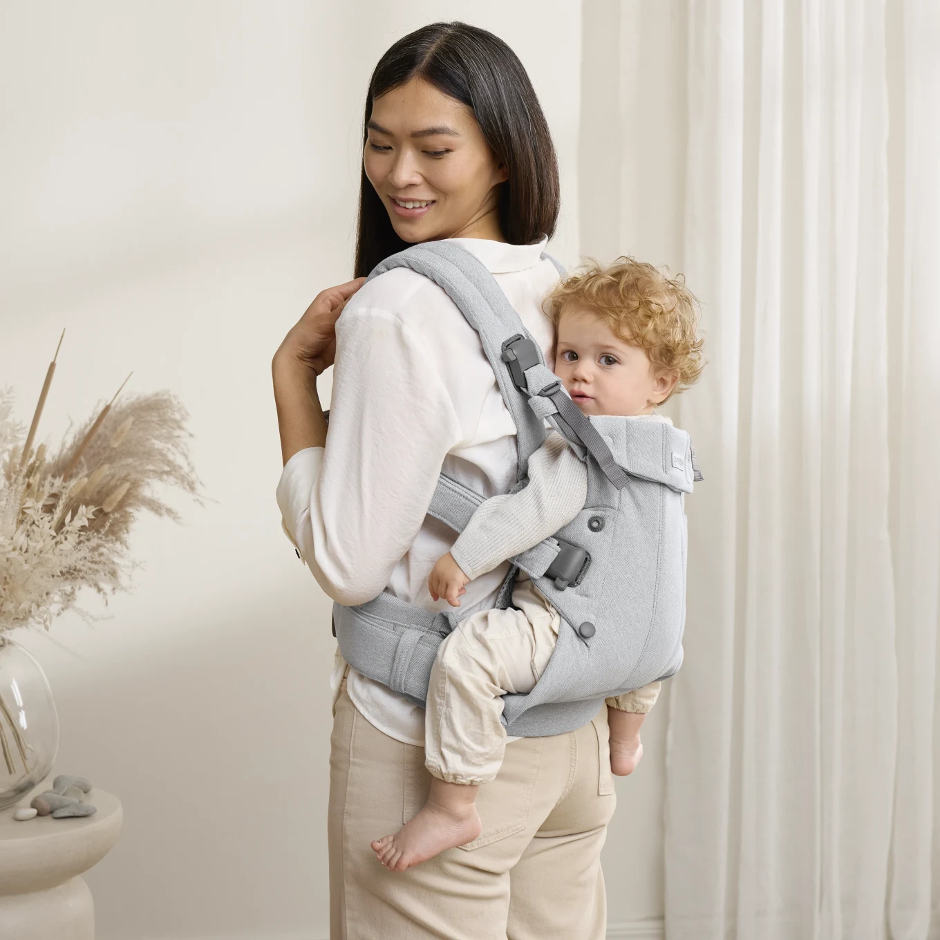 BabyBjörn Bärsele Harmony Väv Ljusgrå Melerad BabyBjörn