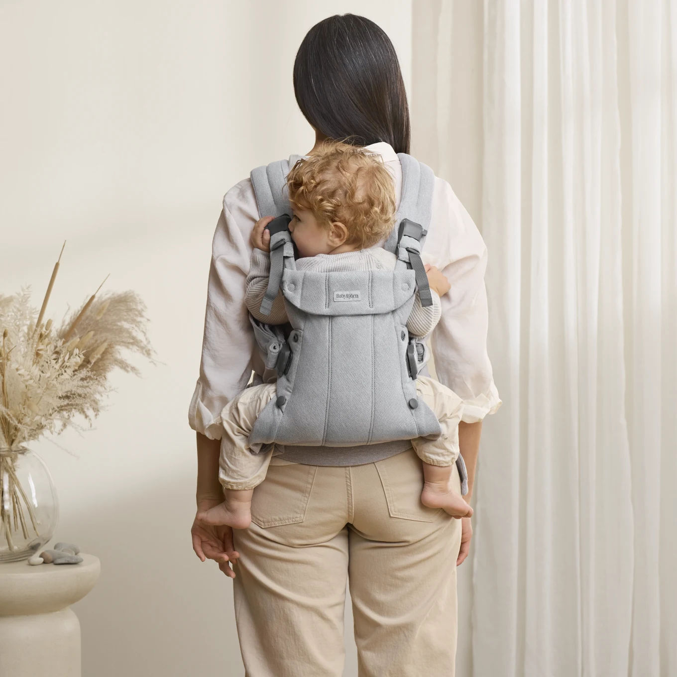 BabyBjörn Bärsele Harmony Väv Ljusgrå Melerad BabyBjörn