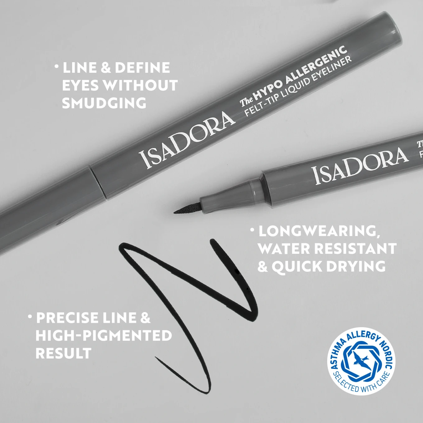 IsaDora Hypo-Allergenic Eyeliner 30 Black 3 ml IsaDora